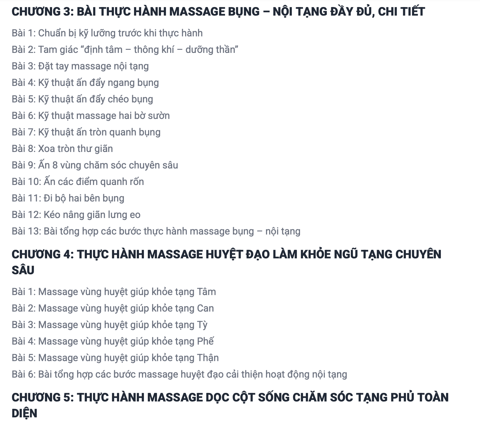 massage bụng nội tạng